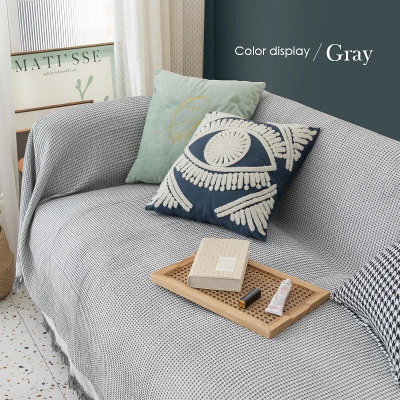 Bohemian Style Full Cover Sofa Cover For Rental Properties Four Seasons Sofa Cushion Wave Pattern Fabric