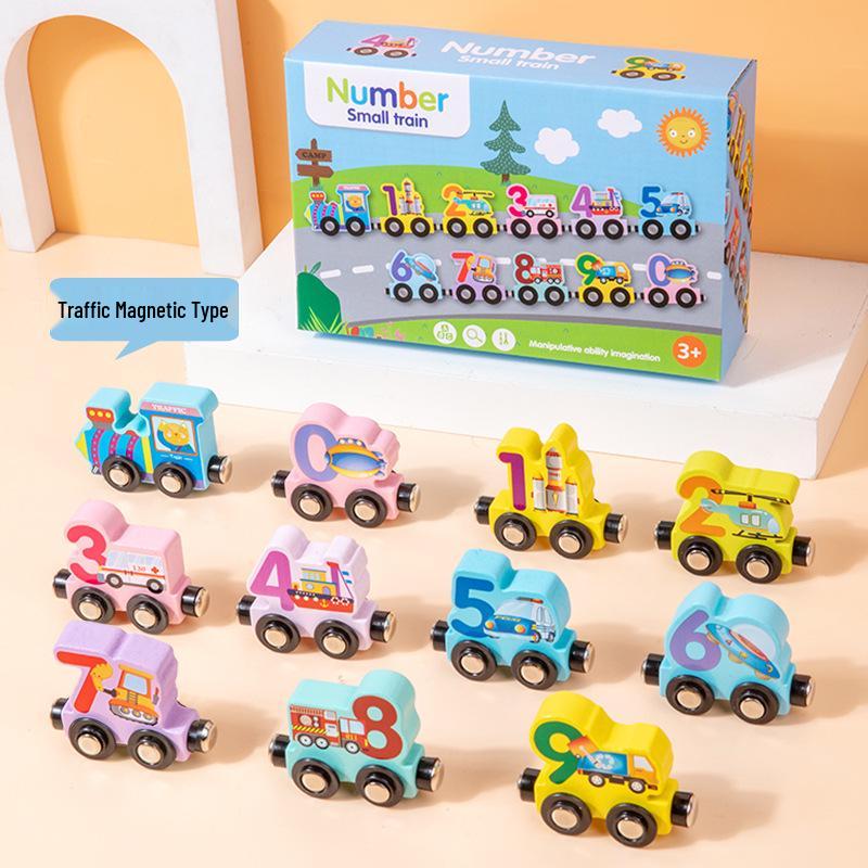 Children's Magnetic Train Set: Wooden Educational Puzzle Compatible with Brio Tracks