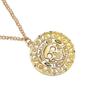 RUI RUI YU Men's and Women's  Necklace Gold Coin Skull-shape Pendant Alloy Golden Necklace