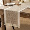 Jacquard Ethnic Style Table Runner with Tassel Tablecloth Table Flag Table Cover  Table Decor