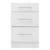 White Shaker Base Cabinet Ready to Assemble 50cmW Unassembled Cabinet, 500x475x815 mm(W x D x H), with 3 Drawers, Soft-Close Hardware, Fine Edge