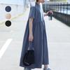 Latest Summer Stylish Short-sleeved Dress Womens Wrinkle Comfortable Fit and Thin