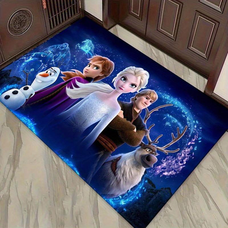 

1pc Disney Frozen Pattern Carpet Area Rug Non-slip Carpet Hand Washable Floor Mat Suitable For Living Room Bedroom Home Decor 60cm by 90cm