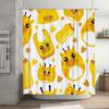 Animal Print Shower Curtain Giraffe Pattern Bathroom Decor Waterproof Fabric Bath Curtains for Home Decoration Yellow Color 3D P
