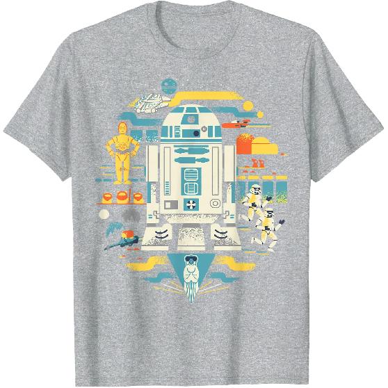 Star Wars R2-D2 Circle Collage T-Shirt