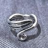 Leaf Animal Open Adjustable Ring for Women Men, Cute Geometric Statement Band Jewelry