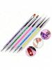 5 Nail Pen Set, Onion Powder Rod Crystal Pen, Nail Brush, Painted Pen, Nail Pen Green, Nail Arrangement Pen Set