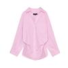 Summer New Product Women's Clothes Stripes Loose Poplin Long Sleeves Shirt 3520608 3067017 2020458