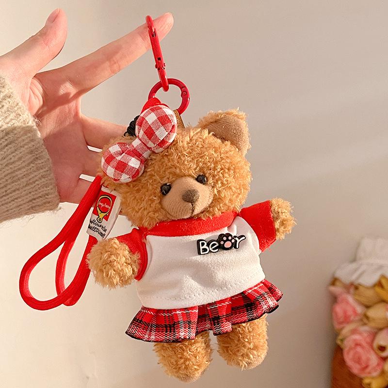 Adorable Little Bear Plush Keychain: Cute Bag Pendant & Gift for Best Friend
