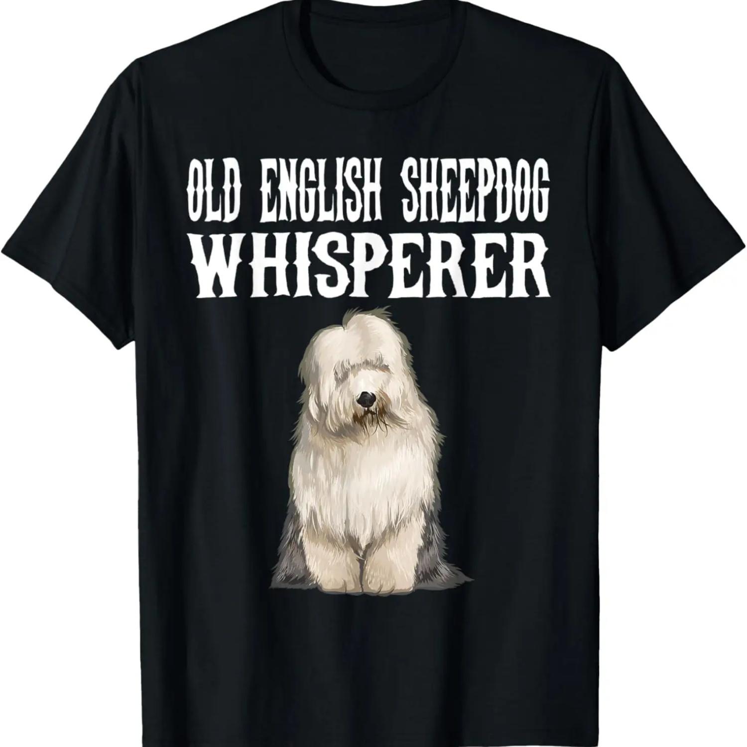 Old English Sheepdog Wisperer Funny Dog Lover Gift T-Shirt S чёрный