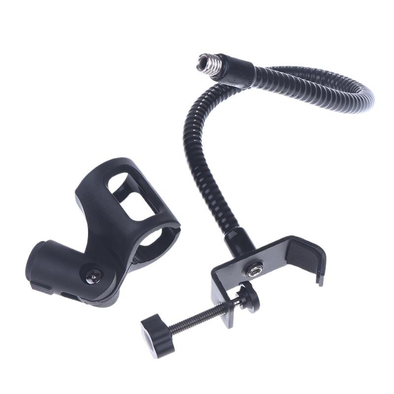 Microphone Stand Metal Table Clamp 360 Adjustable Flexible Gooseneck Universal Microphone Arm For Meeting Lecture Podcast