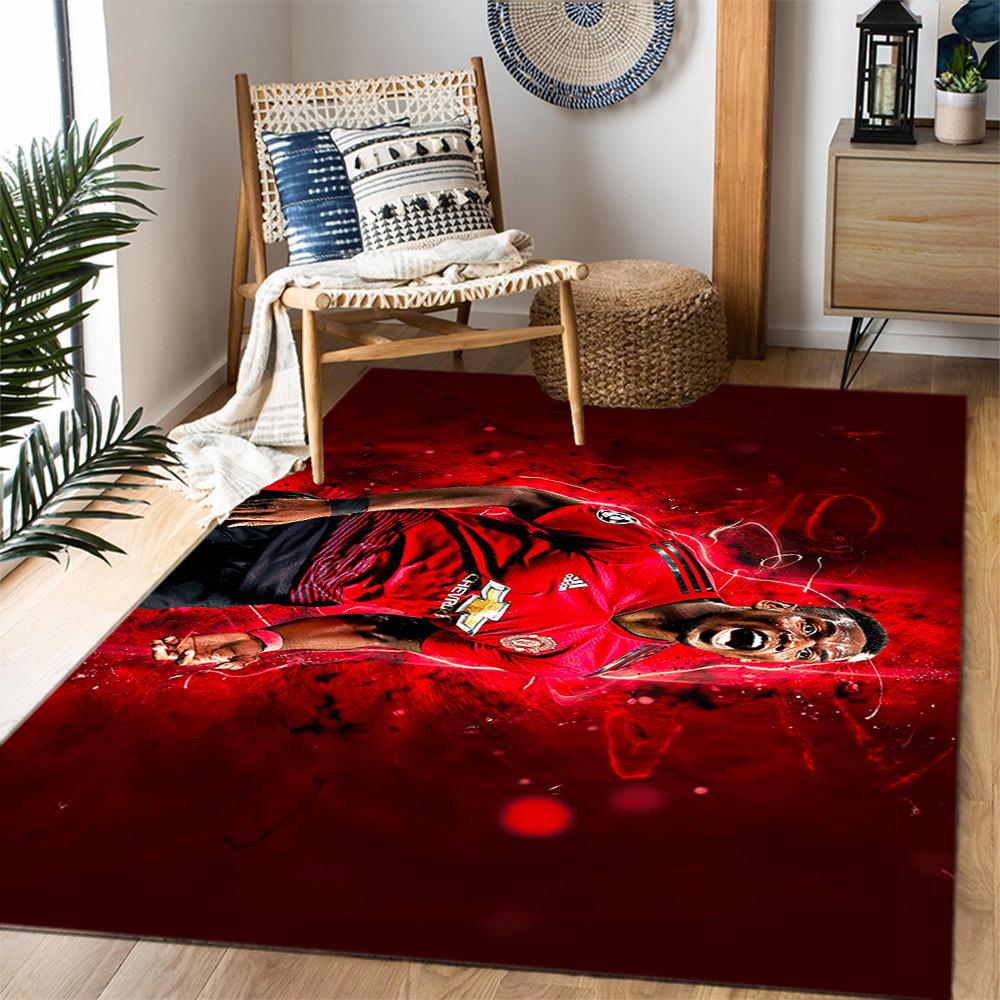 Pogba's Jersey Area Rug Design for Game Room Playrooms Dormitory Entryway Anti-slip Rug Office home decor Gift for Festivals