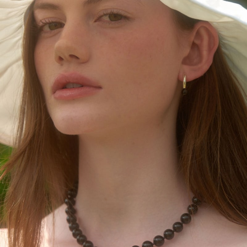 LOVE ME MONSTER Onyx Necklace 10mm (L242MNK020)