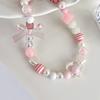 Bow Beaded For iPhone Charm Strap Chain Lanyard Women Girl Jewelry Butterfly Bead Pendant Decoration  Anti-Lost Lanyard