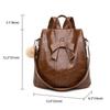 BUKESIYI Women's Mini Backpack, Large Capacity, Waterproof, PU Leather, Brown, JP78532
