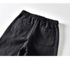L8234 Men's Retro Loose Straight-Leg Cotton Pants - Warm Fleece-Lined, Drawstring, Long Fit