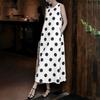 ZANZEA Women Casual Round Neck Polka Dot Print Loose Sleeveless Dress