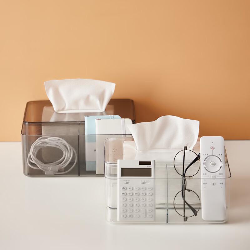 Przezroczyste Pudełko na Chusteczki z Przegródkami