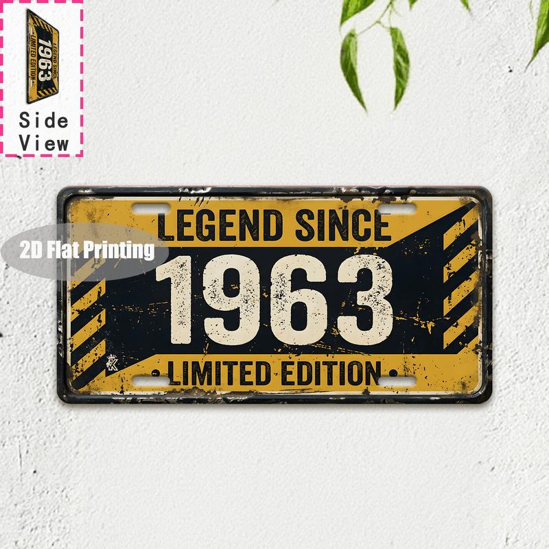 Tin Sign - Vintage Durable Metal Plaque Wall Decor, Home Office Bar Man Cave City Coordinate Birth Year License Plate Wall Art
