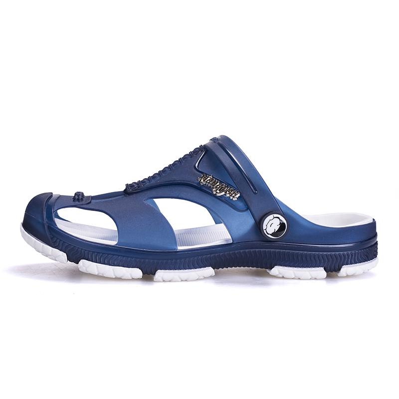

Модные летние мужские сандалии, мягкие дышащие мужские тапочки для отдыха на открытом воздухе, пляжные шлепанцы для студентов, Прямая поставка W15 35 10 синий