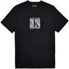 Calvin Klein Crew Neck Short Sleeve Silver CK Black Size M Men's T-Shirt [Used]