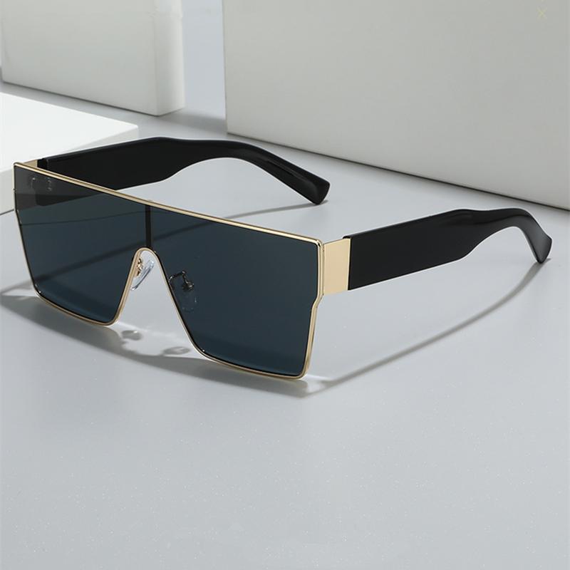 Fashion Square Sunglasses Women Luxury Brand Glasses Men Vintage Metal Frame Siamese Sun Glasses Shade UV400