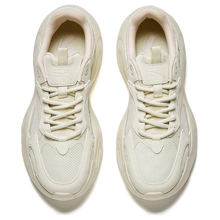 New Anta Anti Slip And Wear Resistant Breathable Low Top Casual Shoes Women's Beige 922518807-4