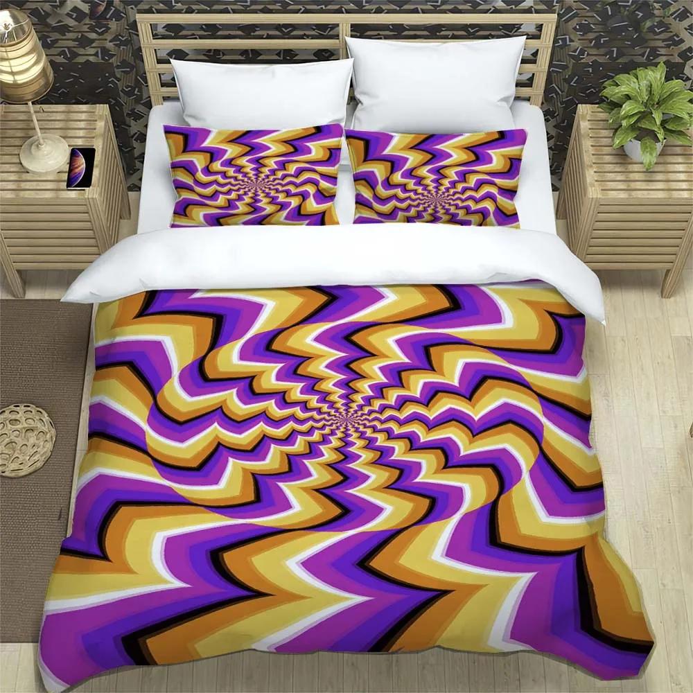 3D moderní abstraktní geometrické minimalistické tištěné povlečení s manželskou postelí velikosti Queen Povlečení na míru Sada povlečení velikosti King Měkké a pohodlné