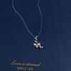 Butterfly 925 Sterling Silver Freshwater Pearl Pendant Necklace - Simple, Versatile Clavicle Chain Fashion