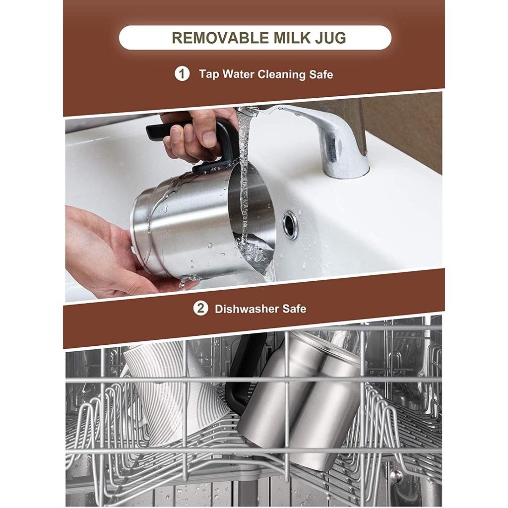 4 In 1 350ml Household Professional Electric Coffee Milk Stirring Cup Stainless Steel Milk Warmer Automatic Milk Frother