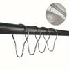 Gourd-Shaped Curtain Hooks, Stainless Steel, 109pcs for Home/Hotel
