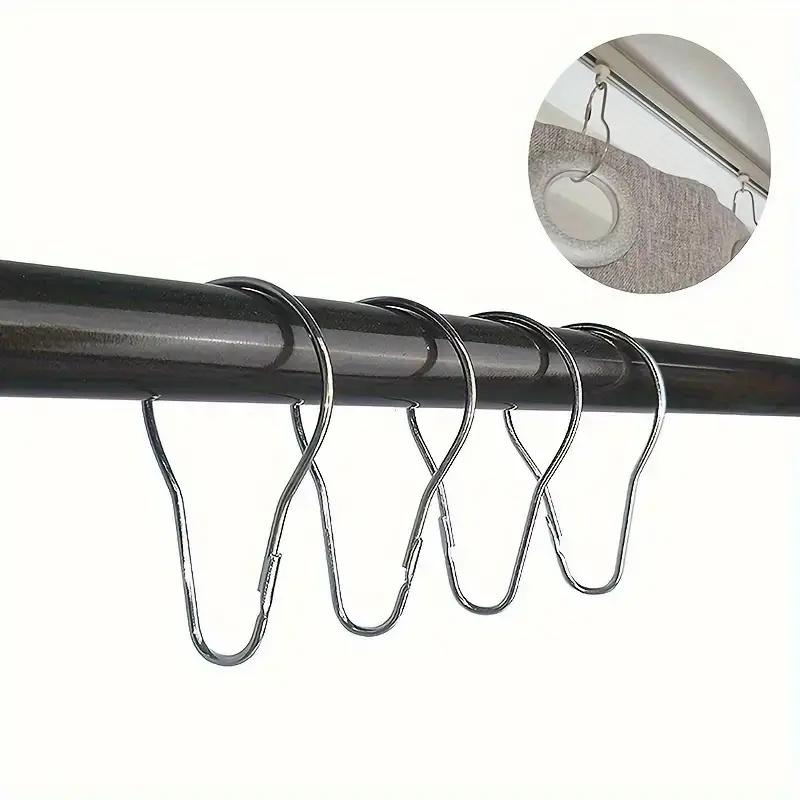 Gourd-Shaped Curtain Hooks, Stainless Steel, 109pcs for Home/Hotel