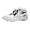 Nike Flight Legacy Cross Grau Leder Abriebfest Mittelhoch Vintage Basketballschuhe Herren Weiß Grau BQ4212-101(Team1068-)