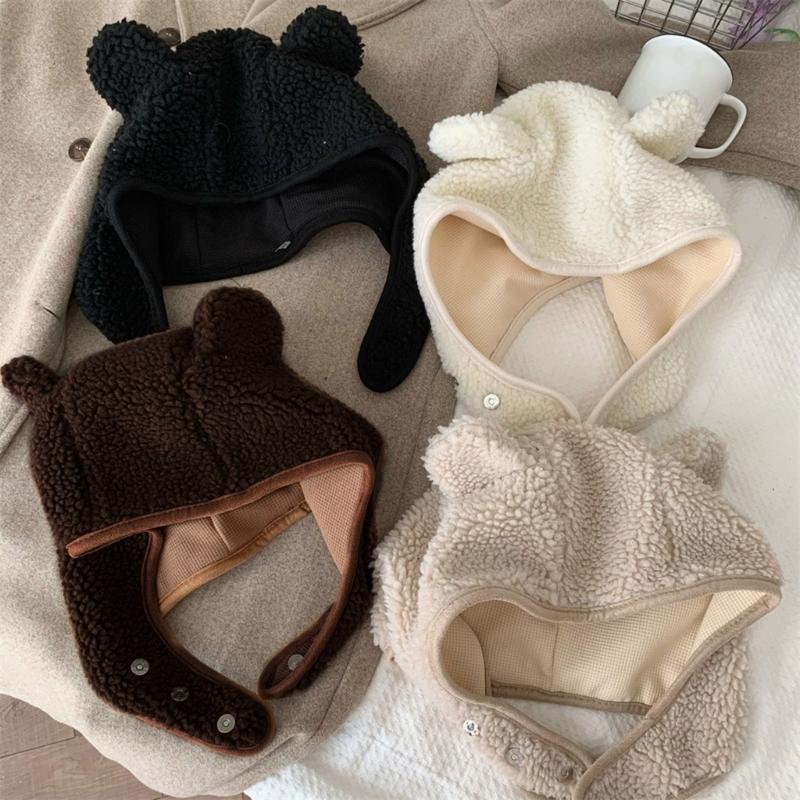 Winter Bear Ear Hat for Teens Keep Warm Protecting Ear Hat Windproof Outdoor