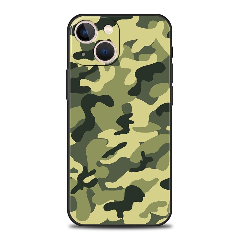 

Phone Case Cover for iPhone 17 Pro Max 16 15 14 13 12 11 Pro Max Plus 17AIR Shockproof Soft TPU Shell Camouflage Camo Fundas Bag iPhone 11