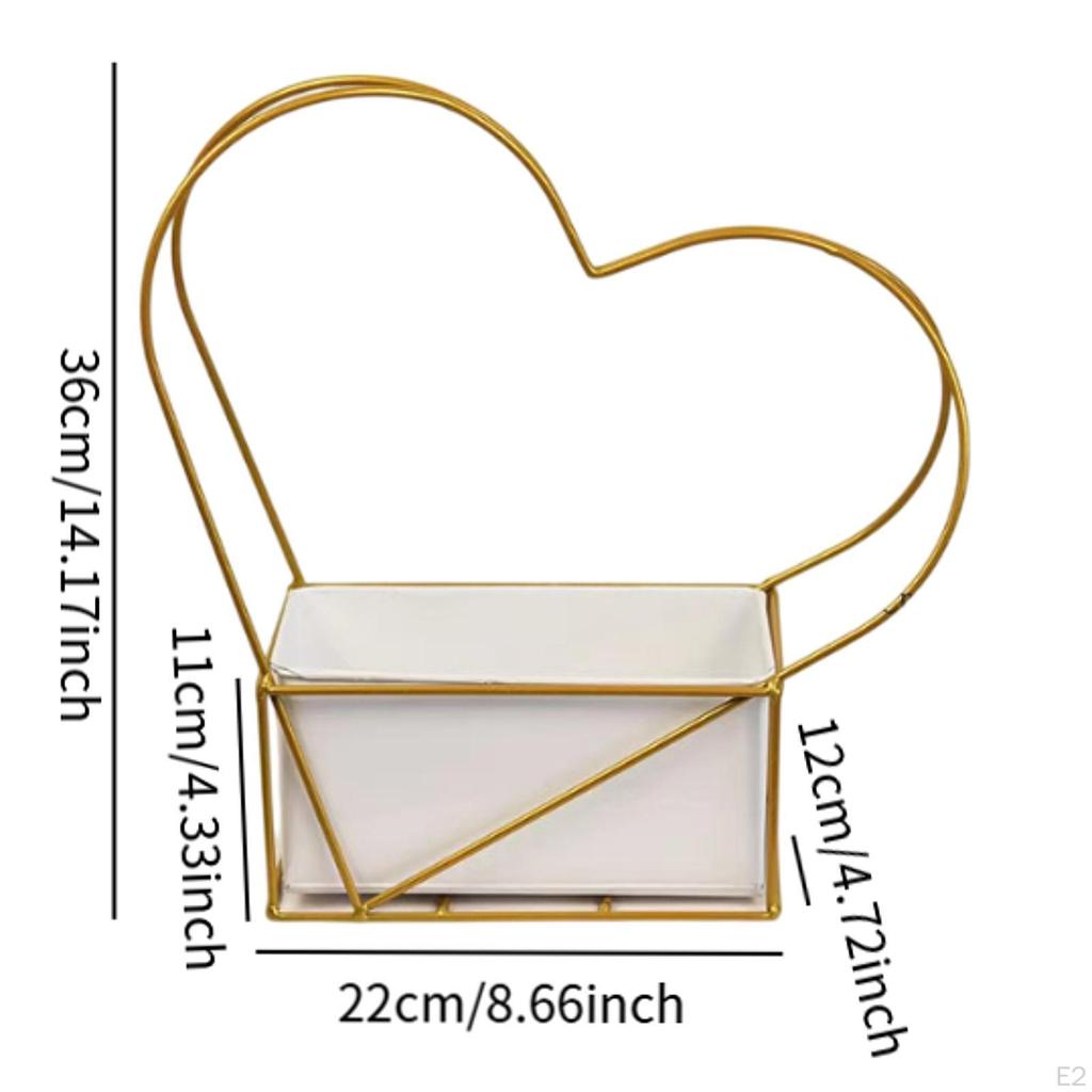 HEART FLOWER BASKET IDEAL GIFT SINGLE GEOMETRIC DESIGN for THE BALCÓN BALCON ROOM