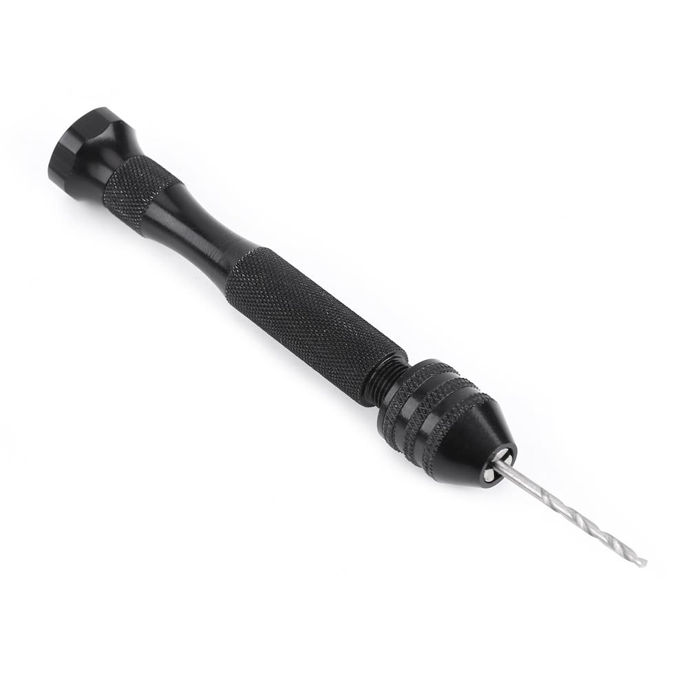 0.3 3.6mm Grasp Range Chuck Hand Twist Drill with 25 HSS Drill Bits Wood Drilling Tool