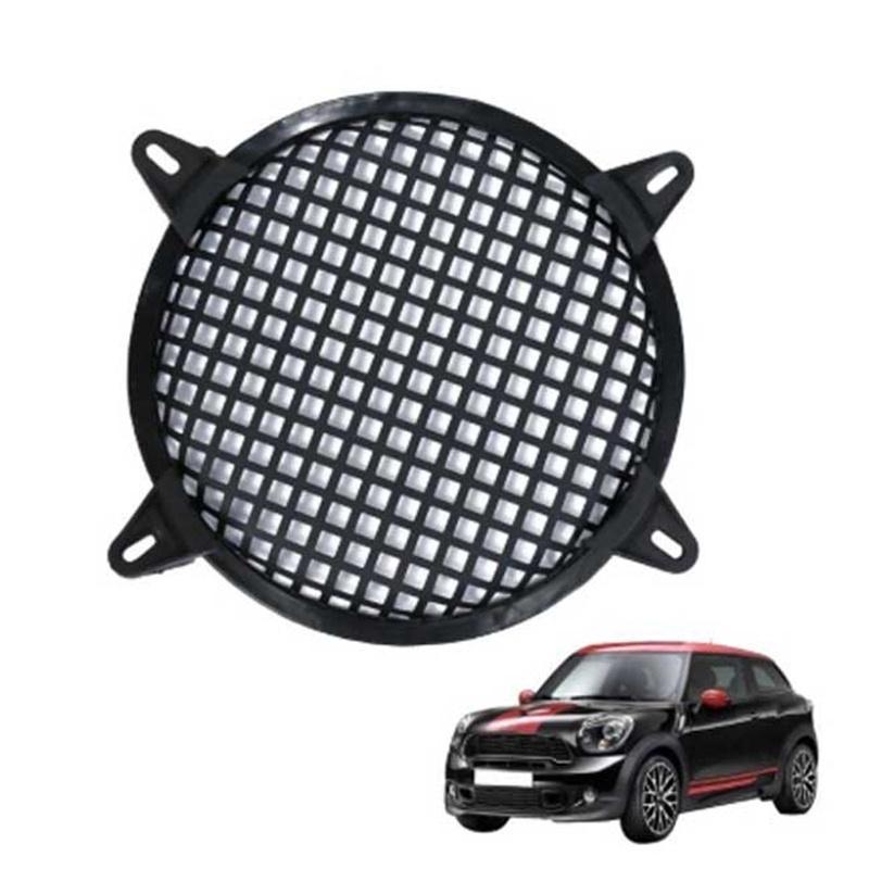 Caisson de basses de voiture rond 6/8/10/12 pouces, couverture de haut-parleur en maille métallique noire, partie de grille de haut-parleur