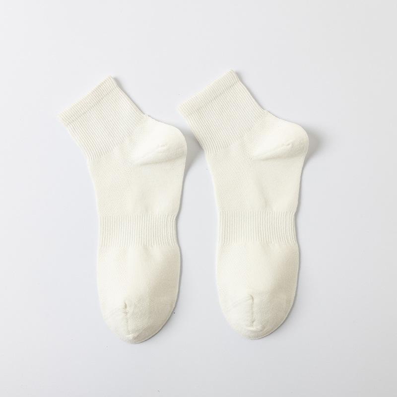 Female Summer Cotton Breathable and Sweat Absorbing Mesh Girdle Waist Sports Boneless Anti Pilling Tube Socks