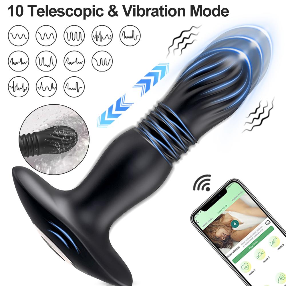 App Control Anal Vibrator Vibrating Butt Plug Men Male Prostate Massager Stimulator Female Masturbator Adult Sex Toys For Women