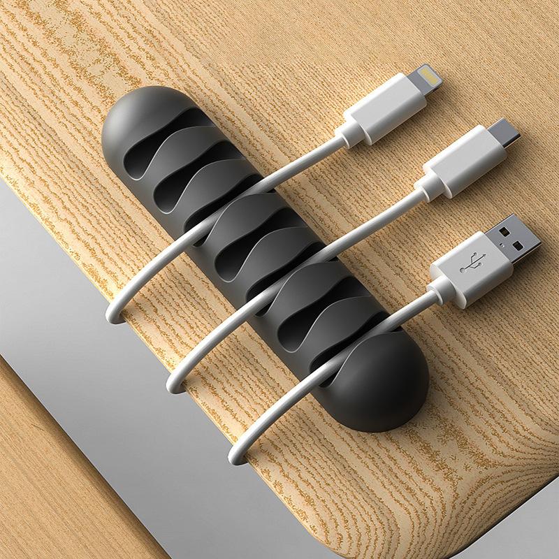 Cable Winder Earphone Cable Organizer Wire Storage Silicon Charger Holder Clips