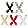 1920s Costume Props Gloves Evening Galas Gloves with Long Length Wedding Bride Gloves Formal Occasion Ceremonial Gloves