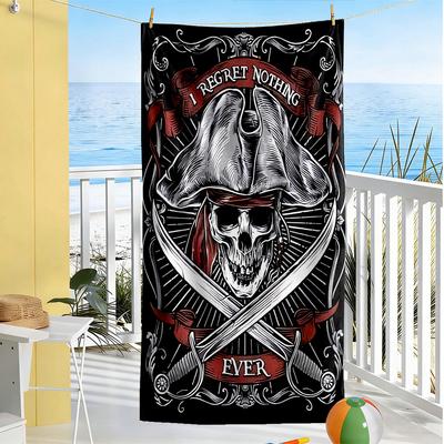Knife Skull Beach Towel High Absorbency & Quick-Dry Comfortable Lightweight Portable for Swimming,Beach,Camping, Travel, Beach Accessories,Gym