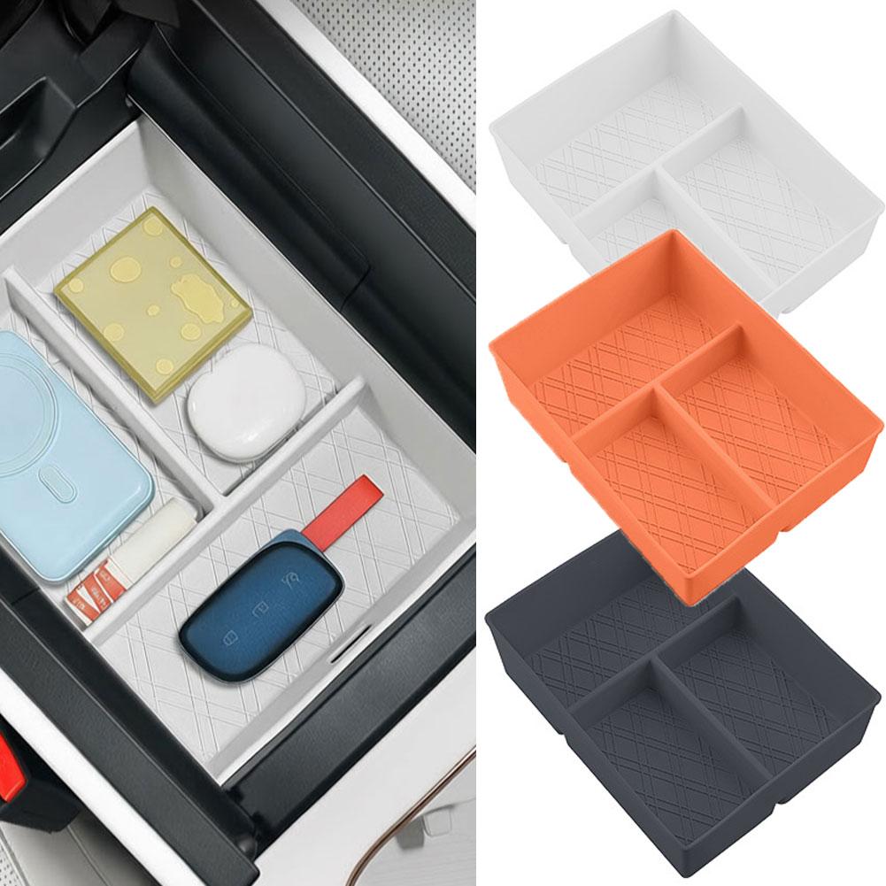 For Lynk & Co 900 2025 Car Central Armrest Storage Box Silicone Arrange Material Car Organizer Interior Storage Accessories N8A2