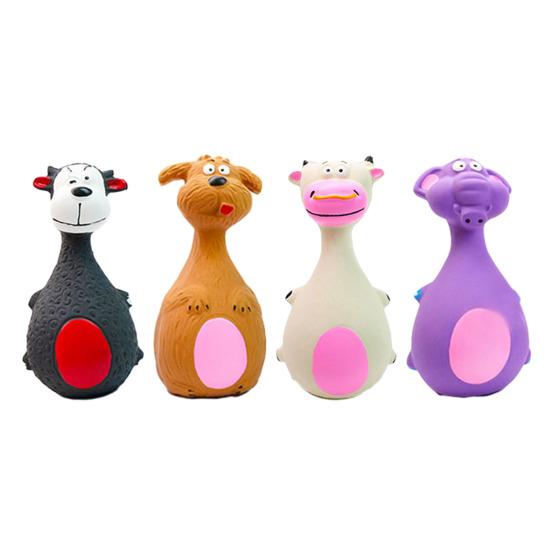 Jucărie Animal Câine din Latex Jucărie Scârțâitoare pentru Câini Jucărie pentru Dentiția Puiilor pentru Masticatori Agresivi Curățarea Dinților Joc de Aducere