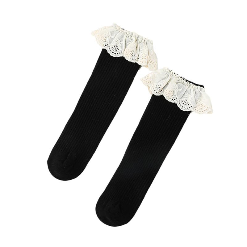 0-8Years Baby Cotton Socks Kids Toddlers Girls Princess Knee High Long Soft Cotton Lace Baby Children Socks Baby Girls Socks