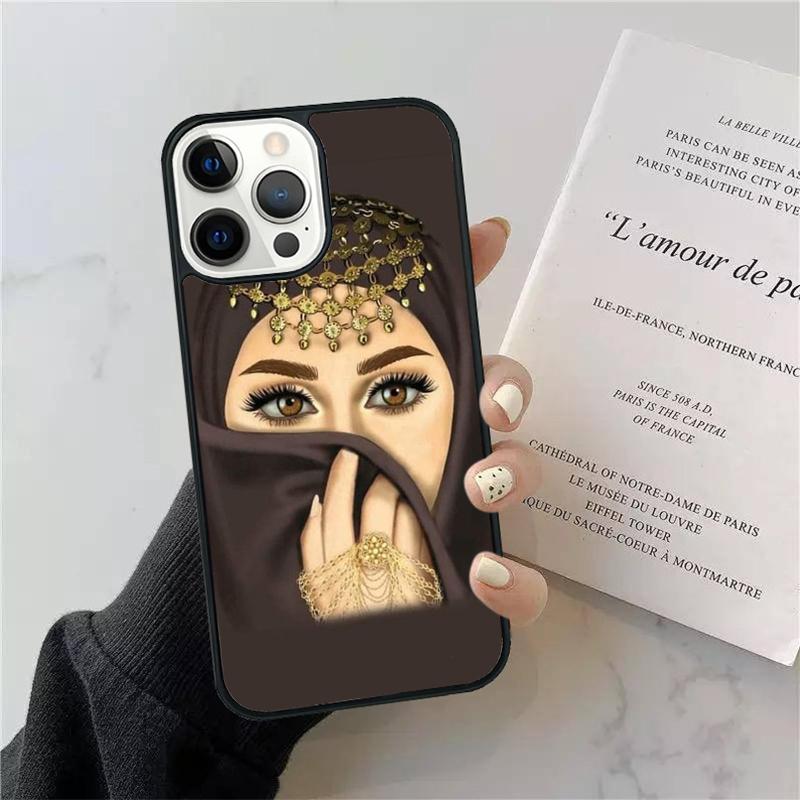 Islamic Arabic Hijab Girl Phone Case Cover For iPhone 17 Air 15 13 Pro Max 16 14 Plus 11 12 Apple max