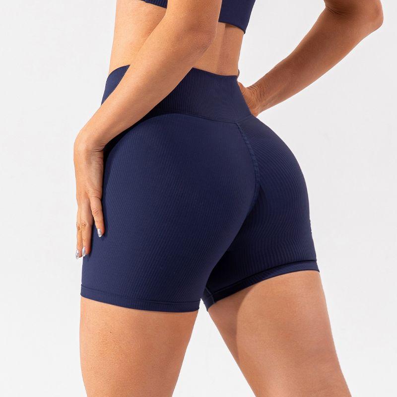 Cross Fitness Shorts Women's Outwear Seamless Tights V-Shaped Yoga Pants Summer Thin Quick-Drying Exercise Shorts