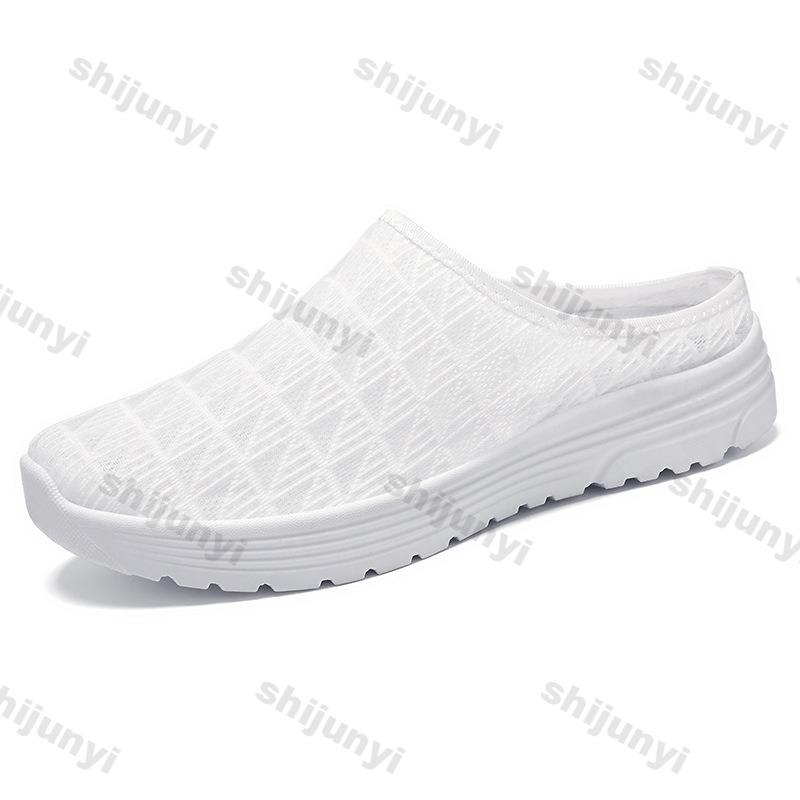 Fashion Couple's Plus Size Slippers 2025 Summer Lightweight Men Slip on Casual Shoes Fashion Comfortable Breathable Women Flat Slippers
