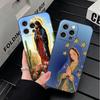 Virgen Mary Virgin De Guadalupe Soft Phone Case for iPhone 16 16E 17 Air 15 Pro Max 14 Plus 13 Mini 11 12 7 Black Cover Back She